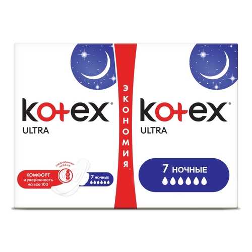 Kotex прокладки ультра сетч найт, 14 шт. в Рив Гош