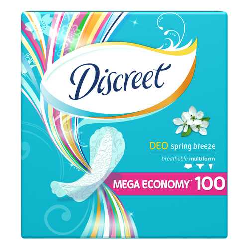 Прокладки Discreet ежедневные Deo Spring Breeze Multiform 100шт в Рив Гош