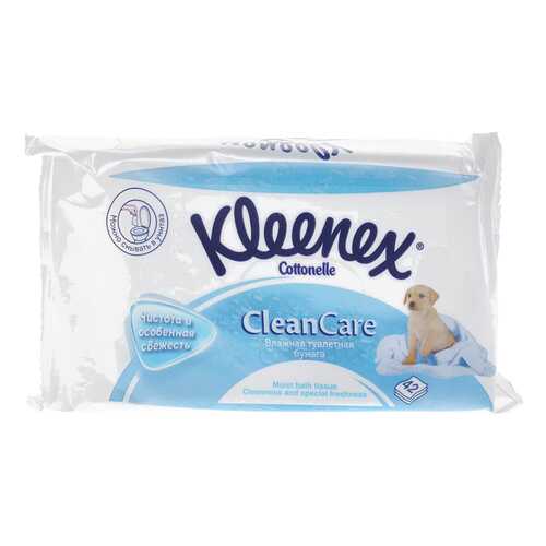 Туалетная бумага Kleenex CleanCare влажная листовая (сменный блок) 42 шт. в Рив Гош