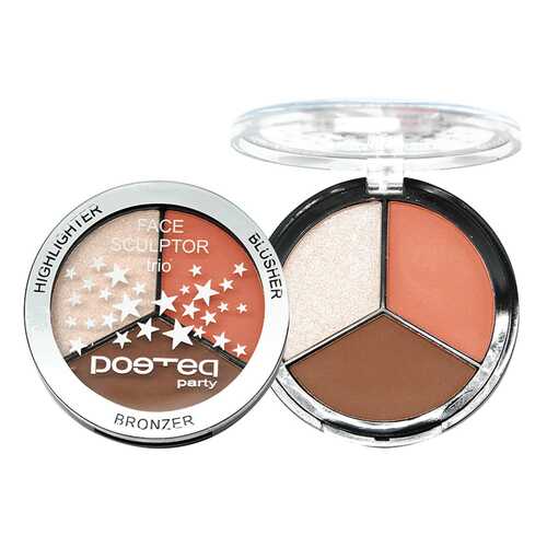 Набор для макияжа POETEQ Face Sculptor Trio Шампань/тропический персик/матовый 7,5 г в Рив Гош