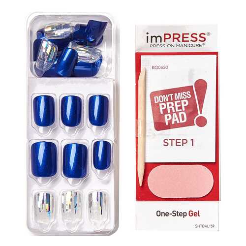 Накладные ногти KISS Impress Press-On Manicure One Step Gel Boss Lady 30 шт в Рив Гош