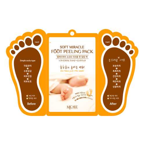 Маска для ног MJ Care Foot Peeling Pack носочки 1 пара в Рив Гош