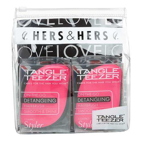 Расческа TANGLE TEEZER Hers & Hers Розовый Черный 2 шт в Рив Гош