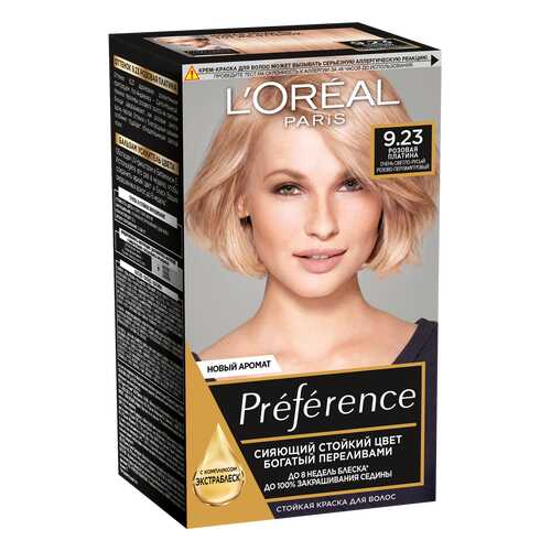 Краска для волос L'Oreal Paris Preference 9.23 Розовая Платина, 174 мл в Рив Гош