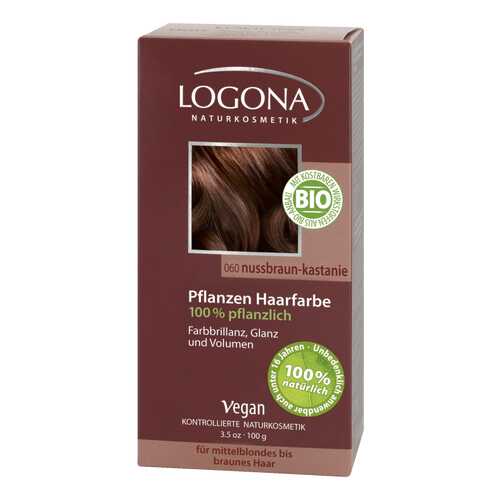 Краска для волос Logona Herbal Hair Color 060 Орех красно-коричневый в Рив Гош